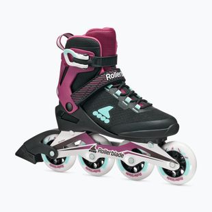 Role pentru femei Rollerblade Macroblade 84 W black/burgundy/ocean green