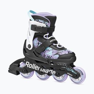 Role pentru copii Rollerblade Microblade SL Jr black/lavender/light blue
