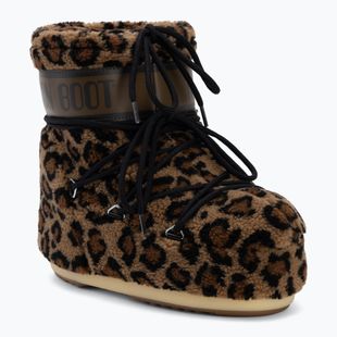 Ghete pentru femei Moon Boot Icon Low Fleece Leopard cognac/cocoa