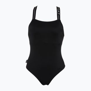 Costum de baie EA7 Emporio Armani Logo Tape One Piece black
