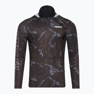 Longsleeve pentru bărbați  Hurley H2O-Dri Atticus Moab UPF Hood black