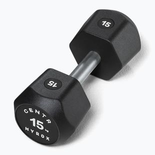 Ganteră Centr Urethane Dumbbell Centr x Hyrox 15 kg black