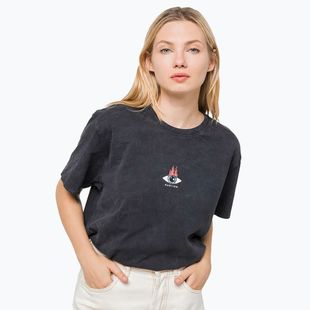 Tricou pentru femei Kaotiko Washed Moon Sphynx black