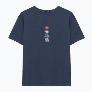 Tricou pentru bărbați Kaotiko Washed Mouth Colors navy