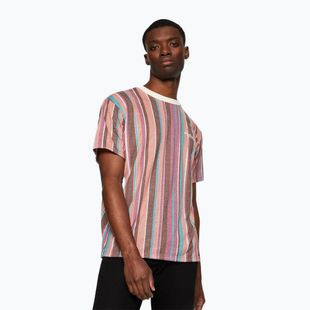 Tricou bărbați Kaotiko Luken Stripes brown