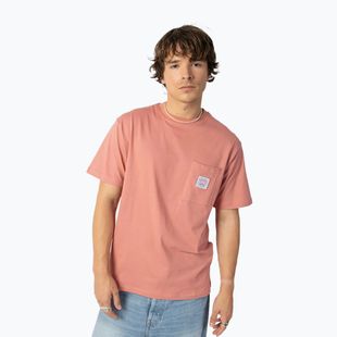 Tricou pentru bărbați Kaotiko Pocket Flower Society salmon