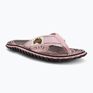 Încălțăminte Gumbies Islander palm leaf pink