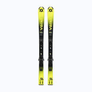 Schiuri de coborâre pentru copii Völkl Racetiger Jr Yellow + legături 7.0 VMotion Jr 130-160 cm black