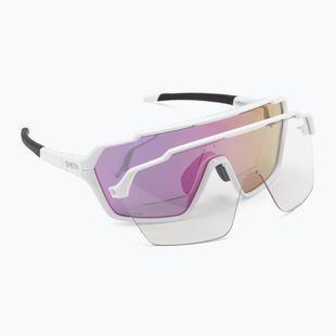 Ochelari de soare cu oglindă Smith Shift MAG alb/color violet cromatic