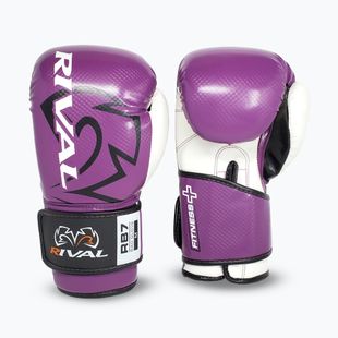 Mănuși de box Rival RB7 Fitness Plus Bag purple/white