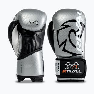 Mănuși de box Rival RB7 Fitness Plus Bag silver/black