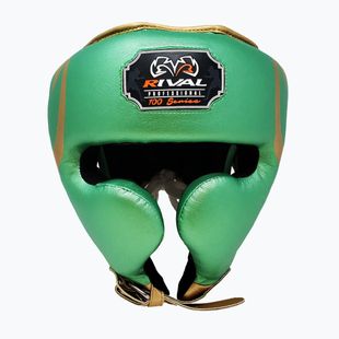 Cască de box Rival RHG100 Professional Headgear green/gold