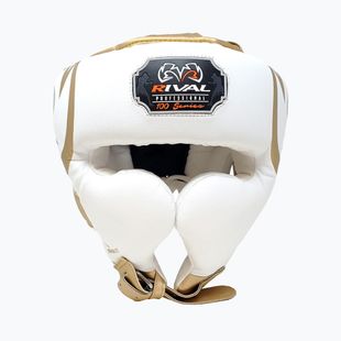 Cască de box Rival RHG100 Professional Headgear white/gold