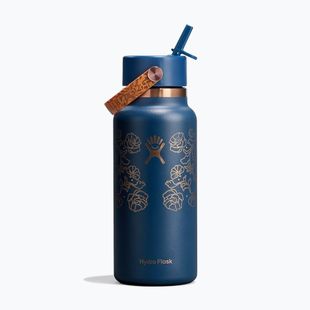Sticlă termică Hydro Flask Wide Mouth with Flex Straw Cap 946 ml western dark blue