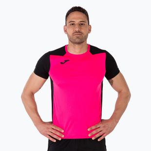 Tricou de alergare pentru bărbați Joma Record II fluor pink/black
