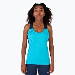 Tricou de alergare pentru femei Joma Record II Tank Top fluor turquoise/navy