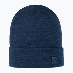 Căciulă de iarnă BUFF Heavyweight Merino Wool solid night blue