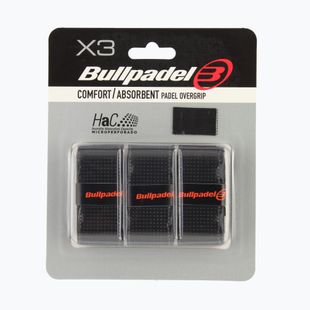 Învelișuri pentru rachete de padel Bullpadel GB-1201 Comfort Absorbent 3 buc. black