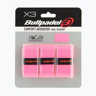 Învelișuri pentru rachete de padel Bullpadel GB-1201 Comfort Absorbent 3 buc. fluor pink
