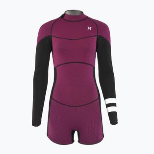 Spumă de înot pentru femei Hurley Advant Shorty Texture 2/2 mm Springsuit raspberry