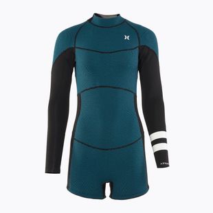 Spumă de înot pentru femei Hurley Advant Shorty Texture 2/2 mm Springsuit black/skyblue