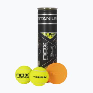 Mingi de padel NOX Pro Titanium 4 pcs yellow