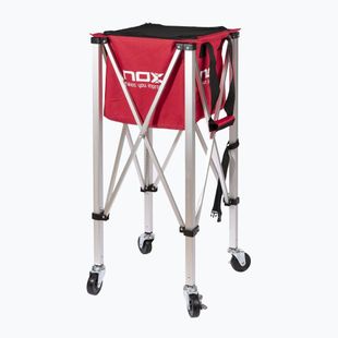 Coș pentru mingi Nox Foldable Balls Basket With Wheels Red