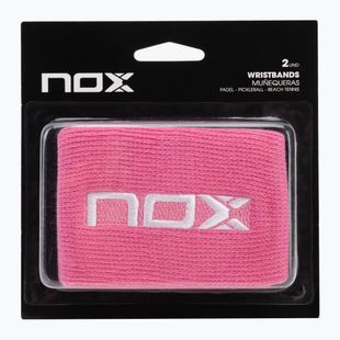 Benzi de încheietură NOX Wristband with Logo 2 szt. pink/white