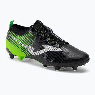 Joma Propulsion Cup FG negru/verde fluor pentru bărbați ghete de fotbal