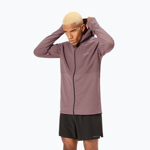 Geacă de alergare pentru bărbați NNormal Active Warm albergini/purple