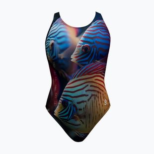 Costum de înot întreg pentru femei RAS Colorfish Race Back multicolour