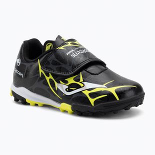 Încălțăminte de fotbal pentru copii Joma Super Copa Jr TF black / fluor yellow