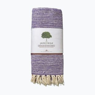 Pătură pentru yoga JadeYoga Recycled Cotton Hand Loomed Yoga purple