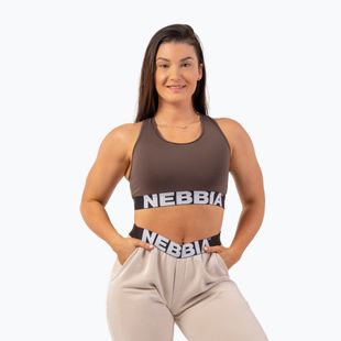 Sutien de fitness NEBBIA Medium Impact Cross maro