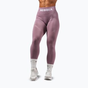 Colanți de antrenament pentru femei NEBBIA Flow Seamless Hight Waist Push Up pink
