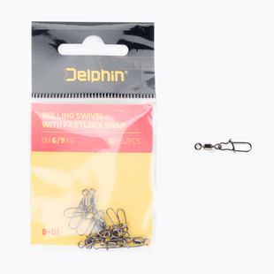 Delphin Rolling Swivel cu fixare rapidă 10 buc. negru 969B01004