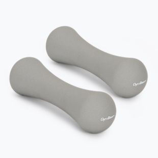 Gantere GymBeam Neoprene Dumbbells 2 x 1 kg light grey