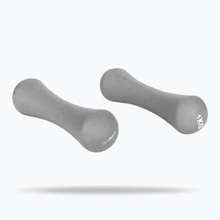 Gantere GymBeam Neoprene Dumbbells 2 x 1 kg light grey