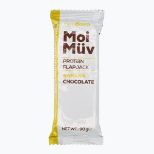 Baton proteic GymBeam MoiMüv Flapjack 90 g banana/chocolate