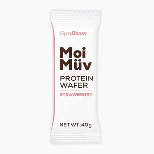 Napolitană proteică GymBeam MoiMüv 40 g strawberry