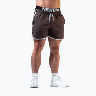 Pantaloni scurți de antrenament pentru bărbați NEBBIA Hero brown