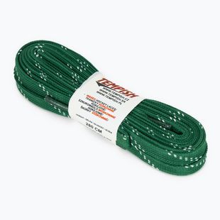 Șireturi pentru patine Tempish Hockey Waxed green
