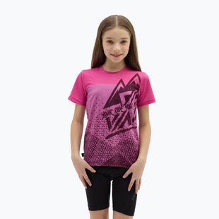 Tricou de ciclism pentru copii  SILVINI Denni plum/pink