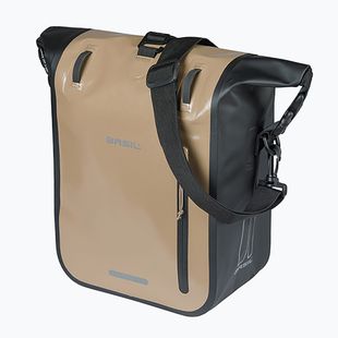 Geantă de bicicletă Basil Rivo M Single Bag MIK Hooks 12-15 l sand/black