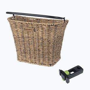 Coș de bicicletă față Basil Bremen Rattan Look KF+KF Ahead Stem Holder seagrass