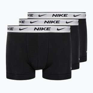 Boxeri pentru bărbați Nike Everyday Cotton Stretch Trunk 3Pk UB1 negru/alb wb