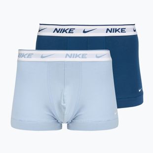 Boxeri pentru bărbați Nike Everyday Cotton Stretch Trunk 3 perechi light armry blue/blue force/white waistband