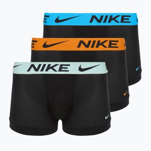 Boxeri pentru bărbați Nike Dri-FIT Cotton Trunk 3 pary black mint foam/blue hero/bright ceramic wb