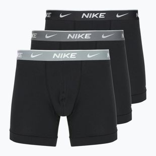 Boxeri pentru bărbați Nike Everyday Cotton Stretch 3 perechi bi bi/iron grey/clear grey high shine textured wb