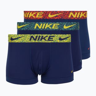 Boxeri pentru bărbați Nike Dri-Fit Essential Micro Trunk 3 pary blu void/lgh crim/brht citron/evergrn aura/abst wb